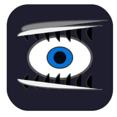 RULER-generated eye icon with eyelashes and a blue iris